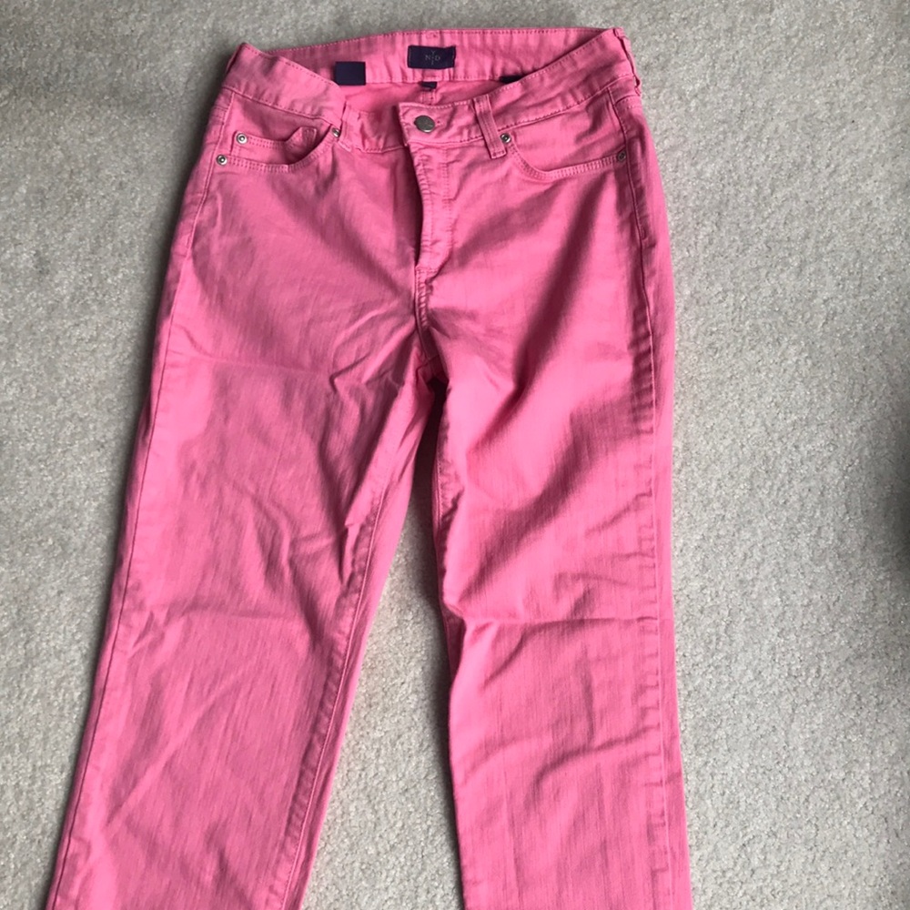 NYDJ ankle length pink denim jeans
